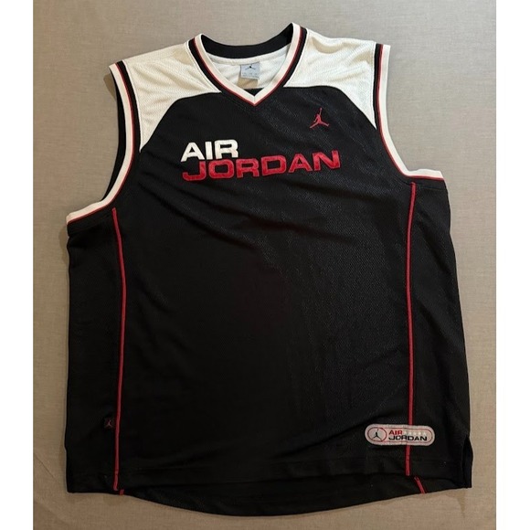 Vintage Nike Air Jordan #23 Basketball Jersey Mens 2XL Black Sleeveless.‎ - Picture 1 of 12